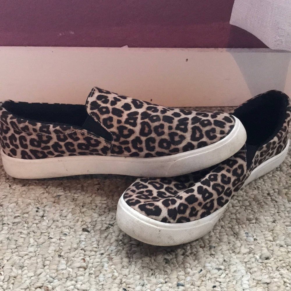 Cheetah Print Slip On Shoes